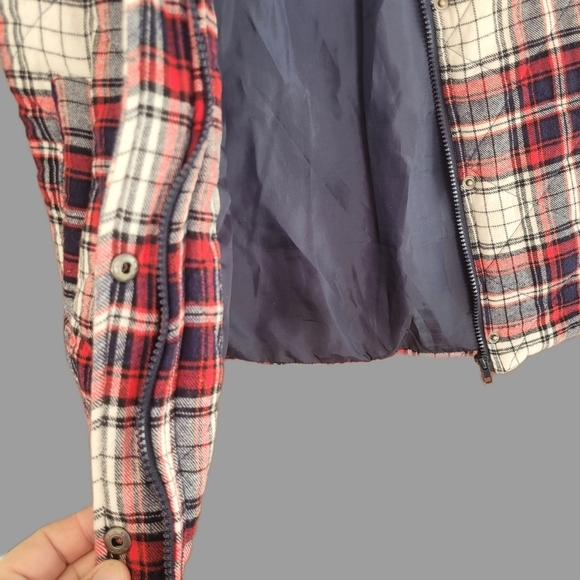 Staccato Plaid Quilted Vest L - Picture 3 of 5